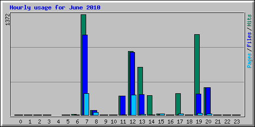 Hourly usage for June 2010
