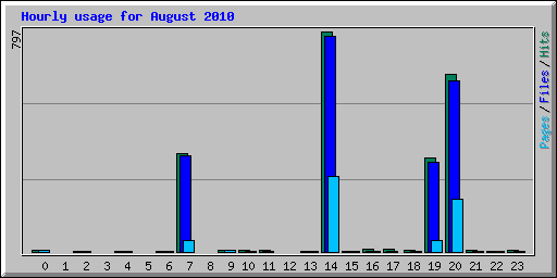 Hourly usage for August 2010