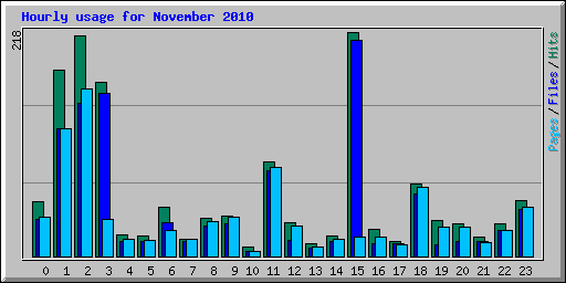 Hourly usage for November 2010